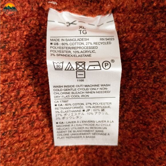 Banana Republic Pullover Sweater Burnt Orange Cotton Blend Long Sleeve Men Sz XL - Picture 12 of 12